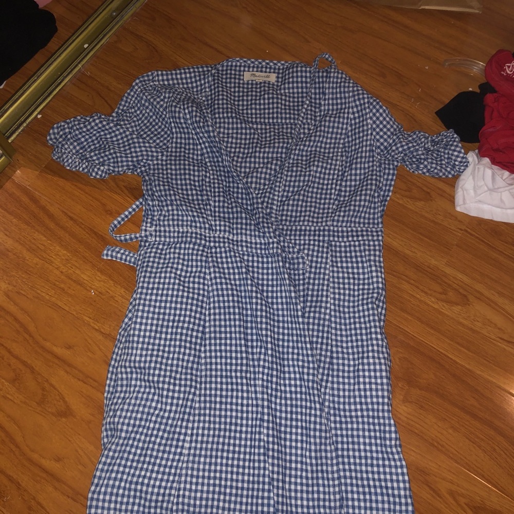 Madewell plaid wrap dress🌷